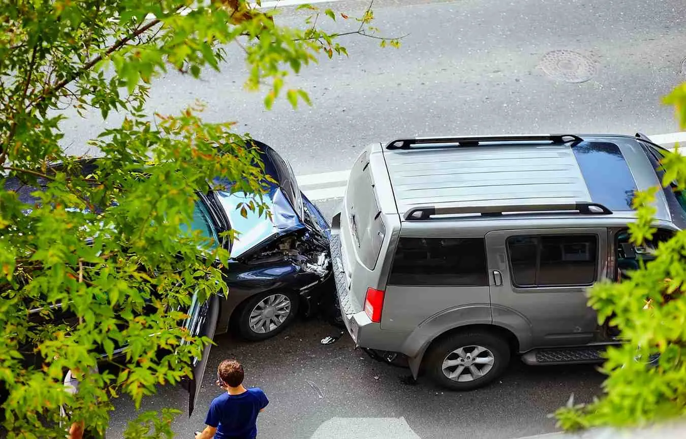Driver checking a car before a trip